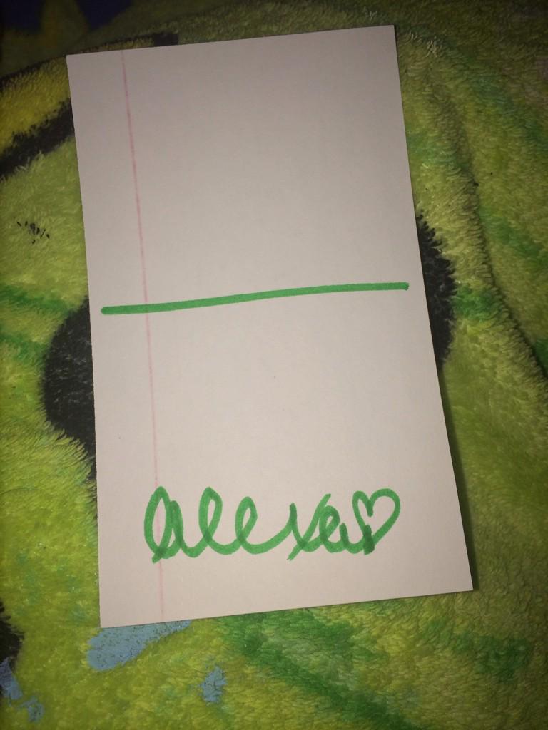 alexalleah's tweet photo. *ANOTHER DRAWING GIVEAWAY*
A LINE W/ MY AUTOGRAPH
MUST BE FOLLOWING ME!
RT TO ENTER!!!!
ENDS IN 7 MINS!
GL HF! :)) http://t.co/iBZPlbU7lK