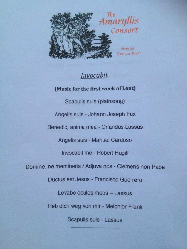 AmaryllisCsort's tweet photo. Invocabit. Our programme for the 1stSunday of Lent today 1pm Chapel Royal Hampton Court @hampton_court @RobertHugill http://t.co/5OHEDInlDn