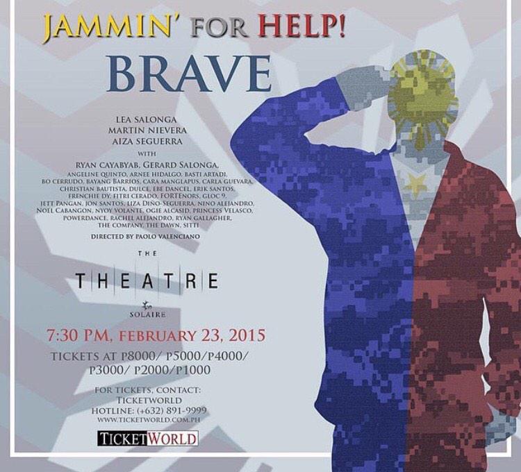AttyKarenJimeno's tweet photo. Benefit #Concert for #SAF44 #JamminForHelp on February 23, Monday at The Theater @solaireresort http://t.co/DXSKCxKIIw