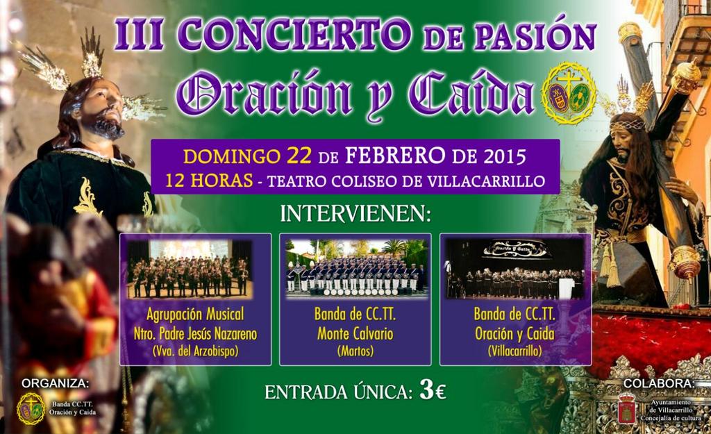 No te pierdas en apenas 2 horas esta tercera edición del Concierto de Pasión "Oración y Caída"