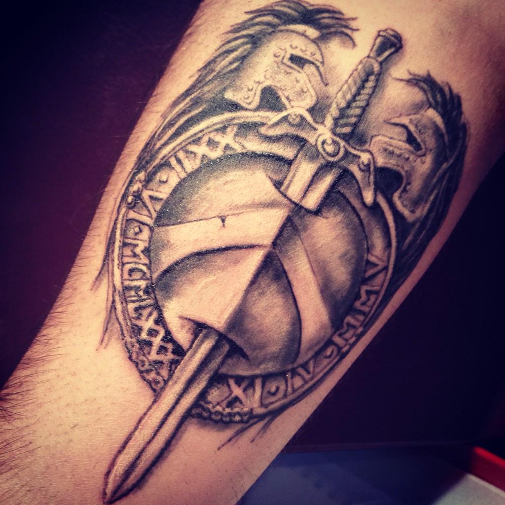 Discover 95+ about spartan shield tattoo super cool .vn