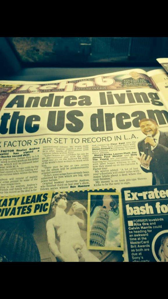 scaryspicedoll's tweet photo. โ@AndreaFsPugs: NOT MY PICTURE BUT LOOOOOK !!!!! #AndreasBeenSigned #CongratulationsAndrea ๐โค๏ธ http://t.co/QMT3abZeG3โ WELL DONE BABY!!๐๐