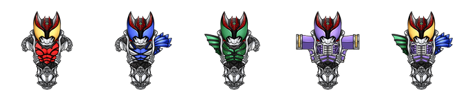 キバいろいろ。
今日中にエンペラーまで作りたいところ。 