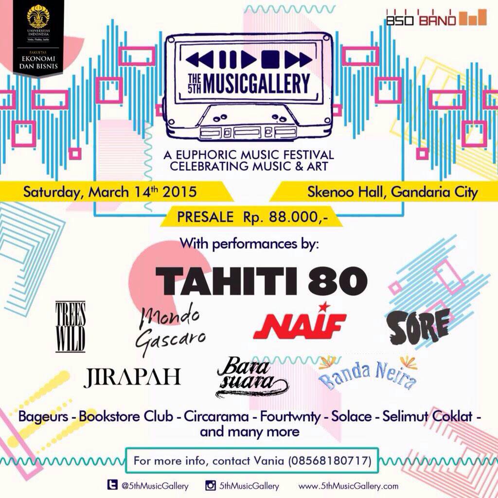 InfoPensi's tweet photo. #infopensi @5thMusicGallery on March http://t.co/h2zcGCn7YJ