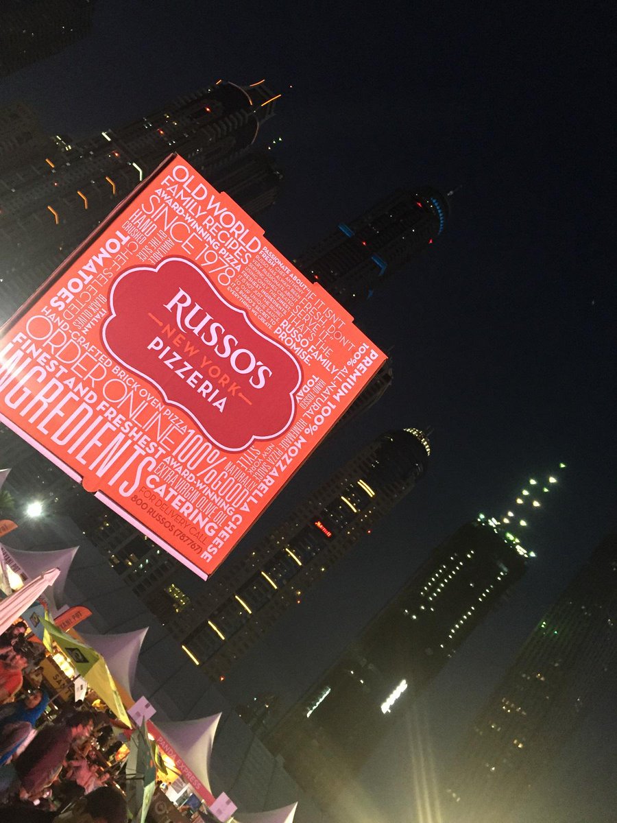 RussosUAE's tweet photo. We were rocking during @DxbFoodCarnival so was our #28inchpizza! RT if you spotted us there! http://t.co/nEZAFpZJ0v