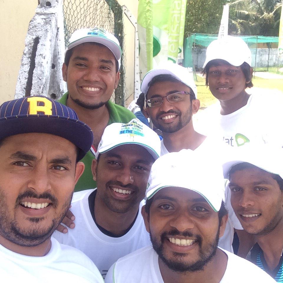 IroshJ's tweet photo. Good Friends, Good Times, Big Hopes...... Dreams kind of washed away. #TPLSL http://t.co/agXRJ2glfA