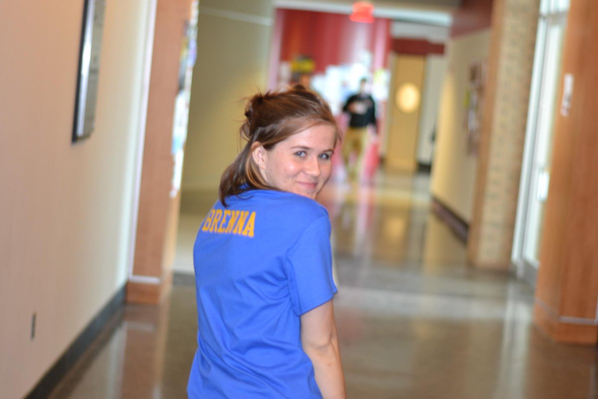 RASconference15's tweet image. Brenna rocking her new @RhoAlphaSigma t-shirt! #MyViewRAS #StevensTECH