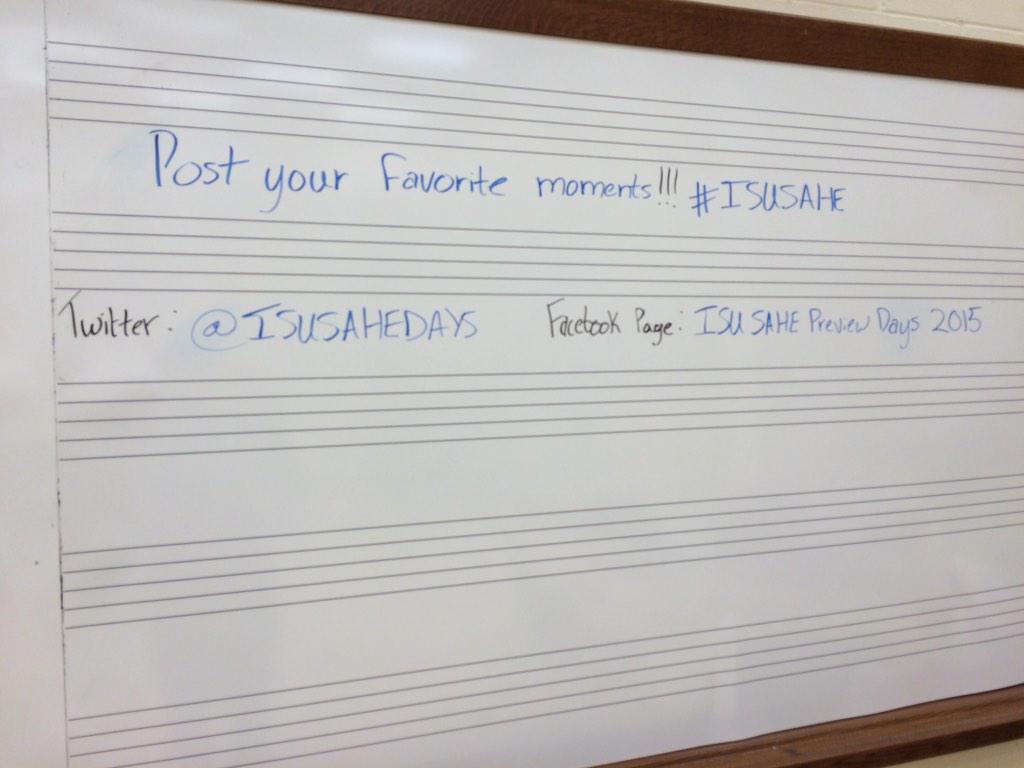 Post and share your favorite moments from Preview Days #ISUSAHE #MoreToBlue while you are here at <a href="/indianastate/">Indiana State University</a>