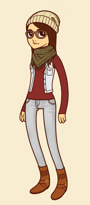 Raquelrico79's tweet photo. #storytelling_IB This is Mel. In her twenties. A real hipster interested in fashion, music and arts. Isn't she cute? http://t.co/sq69fyXacc