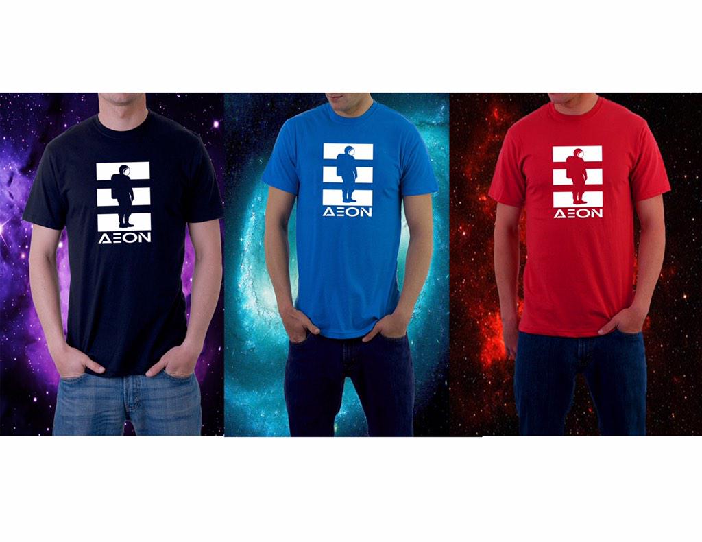 AeonApparel's tweet photo. As of right now, we have one design printed. The shirts are in men's sizes M-XL. Cost is $15 per shirt http://t.co/7mo28415CB