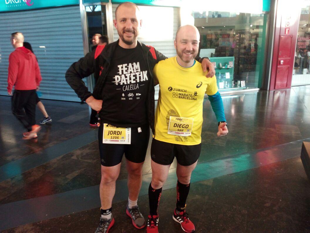 teampatetik's tweet photo. Avui a la @maratest30km de Badalona per preparar la futura marató amb JF que ha acabat amb un temps de 2:55. http://t.co/tyZxOOkWny