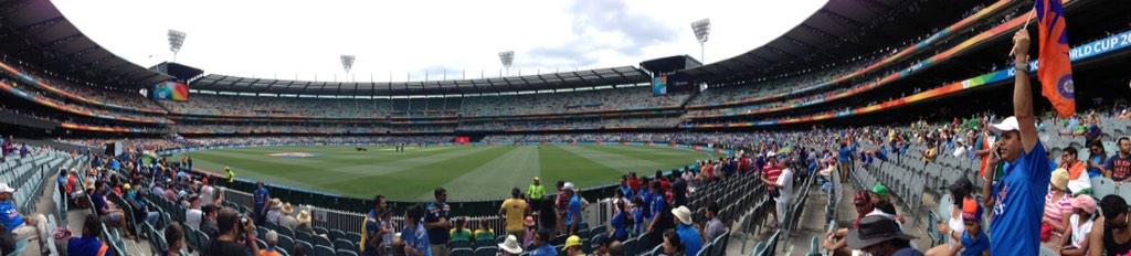 vik_n1984's tweet photo. The mighty MCG was a spectacle today. U beauty #IndvsSA #MCG #CWC15 #Melbourne @cityofmelbourne http://t.co/KRrxbnCo1R