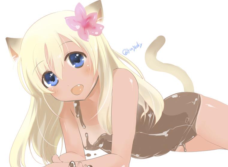 バレンタインのリベンジ&ネコの日ろーちゃん #艦これ版深夜の真剣お絵描き60分一本勝負 時間間に合わなくてあやうく裸のまま投稿するとこでした… 