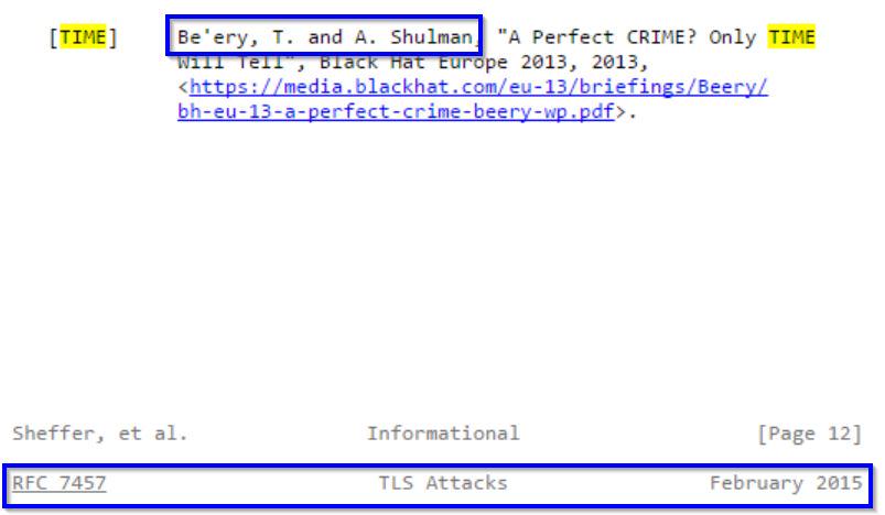 TalBeerySec's tweet image. OMG! i&apos;m in RFC! tools.ietf.org/html/rfc7457#r…