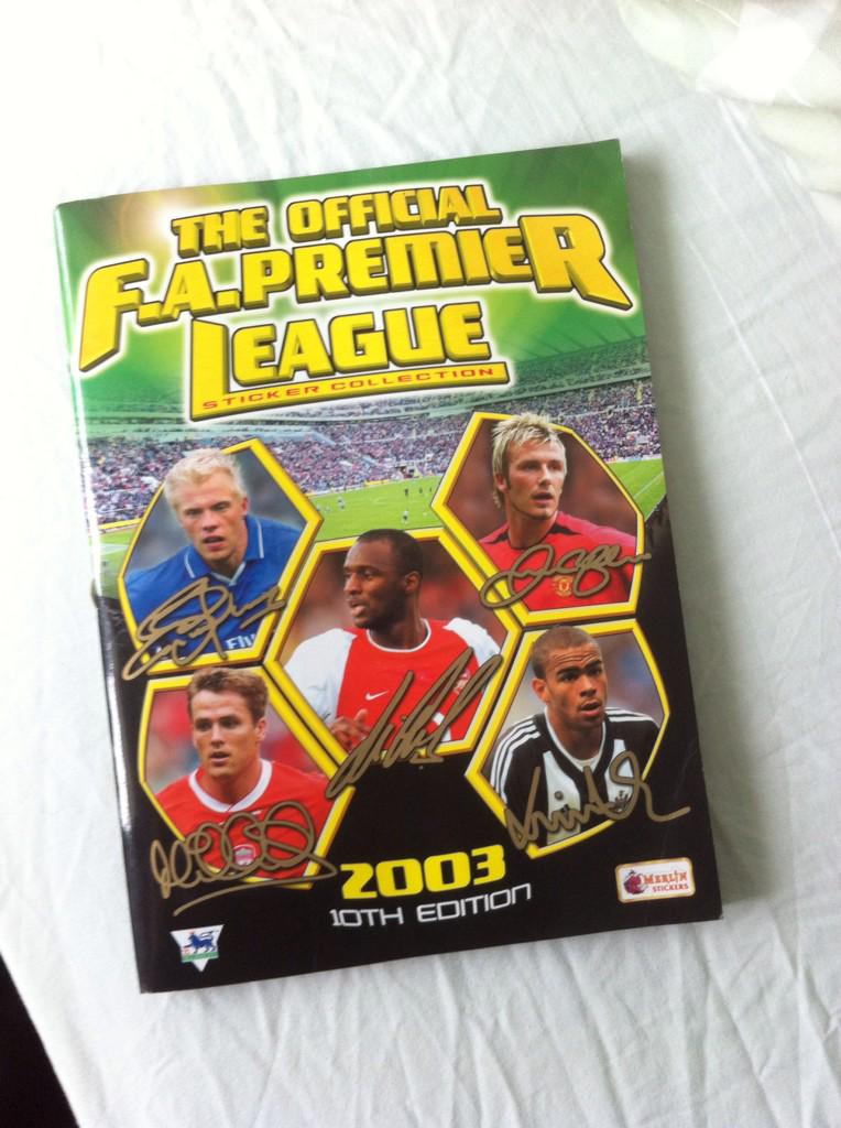 Found this gem buried at the bottom of a press. FA Premier League Album 2003 fully completed and in perfect condition