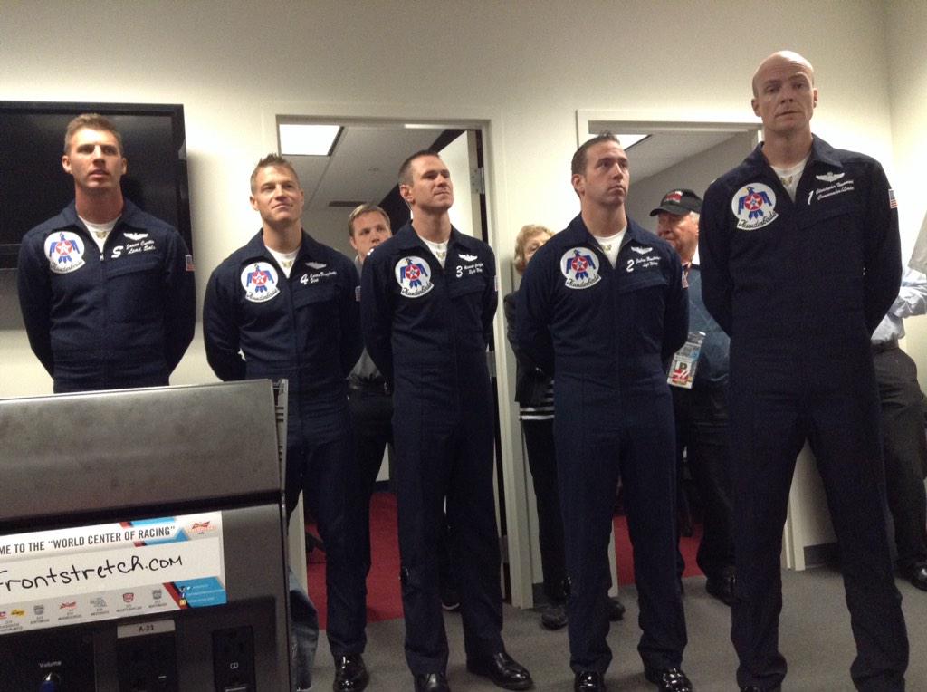 Frontstretch's tweet image. Always cool when the @AFThunderbirds are in the house. #reallyfast