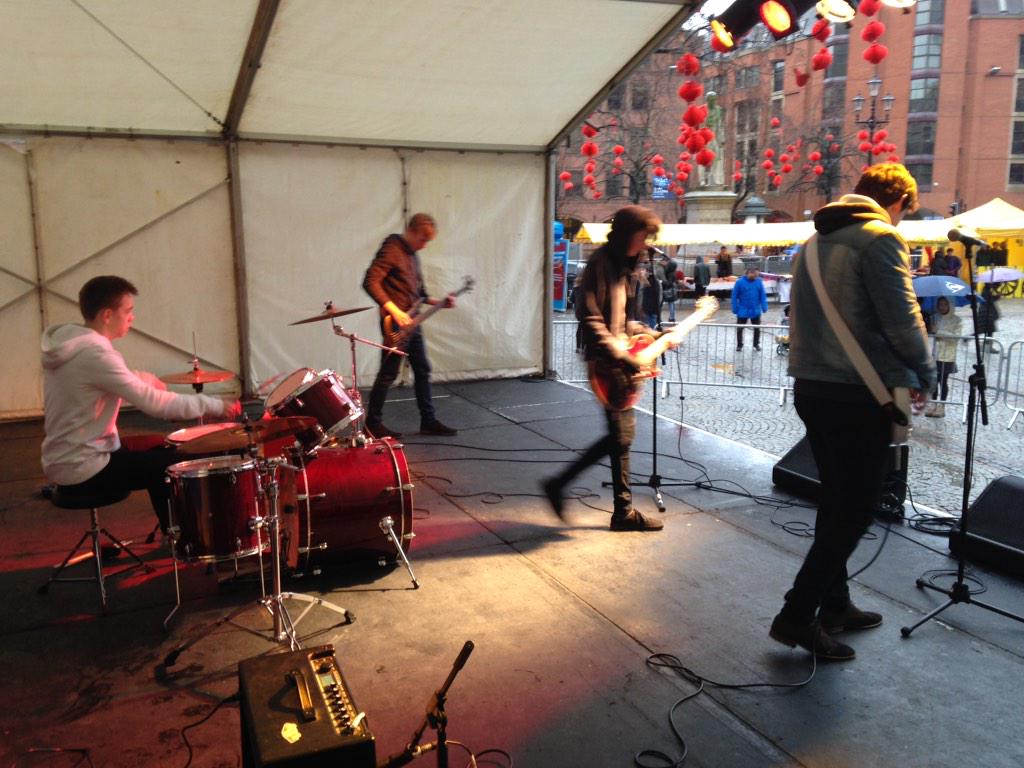 FTSBandUK's tweet photo. On stage at Chinese New Year celebrations in Manchester. #FTS http://t.co/Tx6uAbFT0v