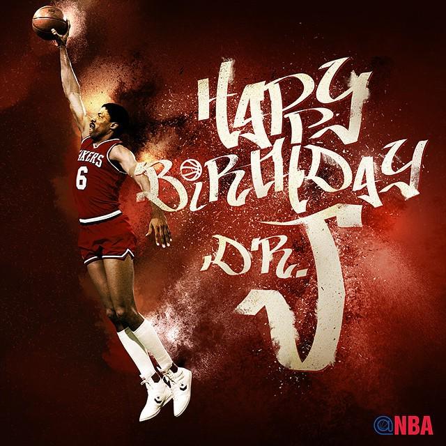 Join us in wishing Julius \"Dr. J\" Erving a HAPPY 65th BIRTHDAY! by nba 
