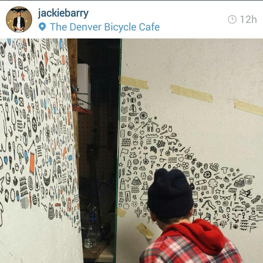 denverbikecafe's tweet photo. Regram from @jackiebarry talkin' bout her art show this Friday! @hair_cult will be rockin out those surf rock jams! http://t.co/tTTsFjfi1A