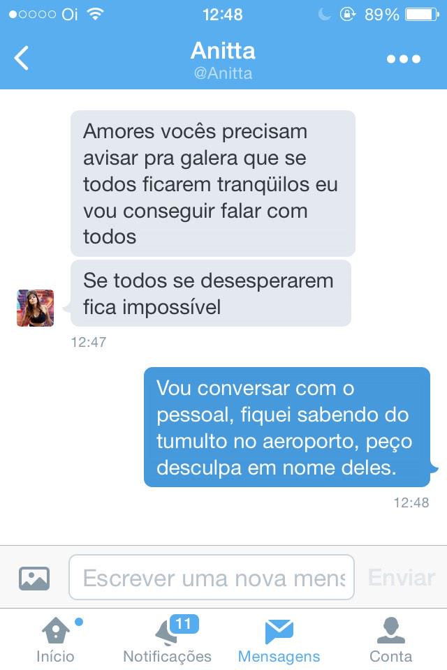 lesbiantoanitta's tweet photo. Anitta mandou DM agorinha, se liguem no recado. #VoteAnitta #KCA http://t.co/5Xh55FngdE
