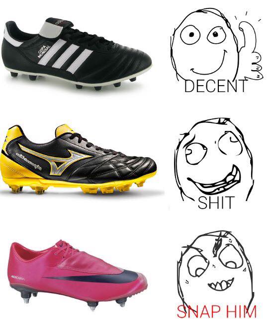 Admit it. We all judge a player by the boots he's wearing