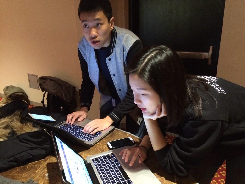 Our event coordinators, Sara and Jon, are working hard trying to keep things organized and tying up loose ends!