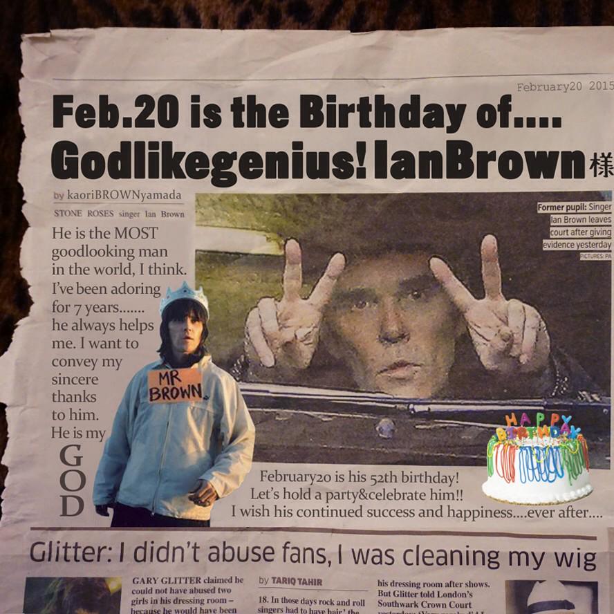 February 20 was a Birthday of my GOD...IAN BROWN   Happy Birthday!!!!!!!!    