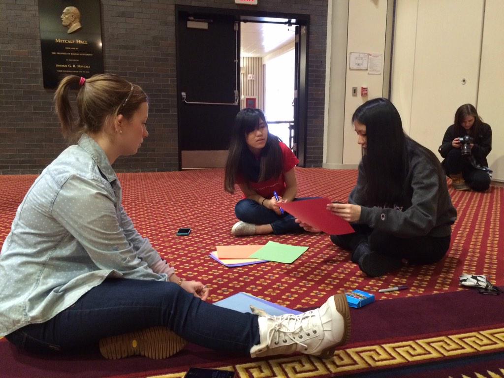 Our members are making posters to decorate the Metcalf!