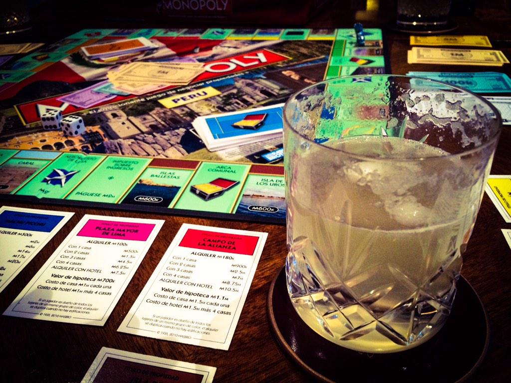 sandymillard's tweet photo. Lovely evening,Peruvian Monopoly &amp; Chilcanos!Thank you @SharingTheBest, fantastically refreshing drink! #pisco #peru http://t.co/jKKeQsEoMc