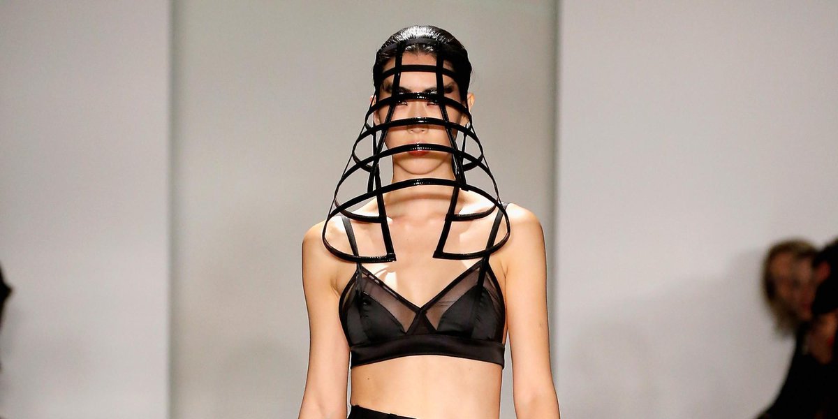 HuffPost's tweet image. The LEAST wearable things we saw during #NYFW huff.to/180S22i