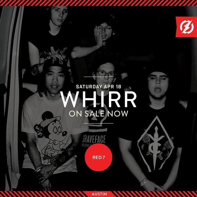 Red_7's tweet photo. On sale now at http://t.co/7RTum7CYAd
4/18: #Whirr w/ #WildMoth http://t.co/JAGqU3hpVP