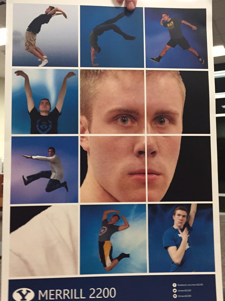 byuROC's tweet photo. Some freshman boys in Merrill 2200 liked the @BYUgymnastics posters so much, they decided to make their own: http://t.co/lDbrn5Pykn