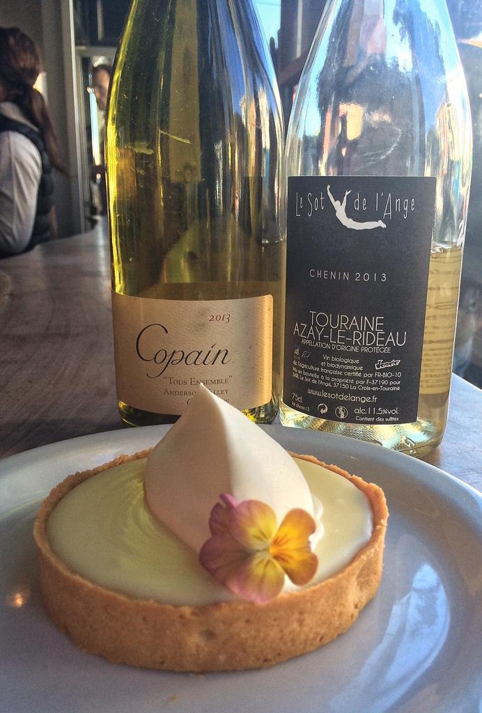 Lemon cream tart, see also <a href="/CopainWines/">Copain Wines</a> Chardonnay &amp; <a href="/SelectionMassal/">Selection Massale</a> Le Sot de l'Ange Chenin Blanc.