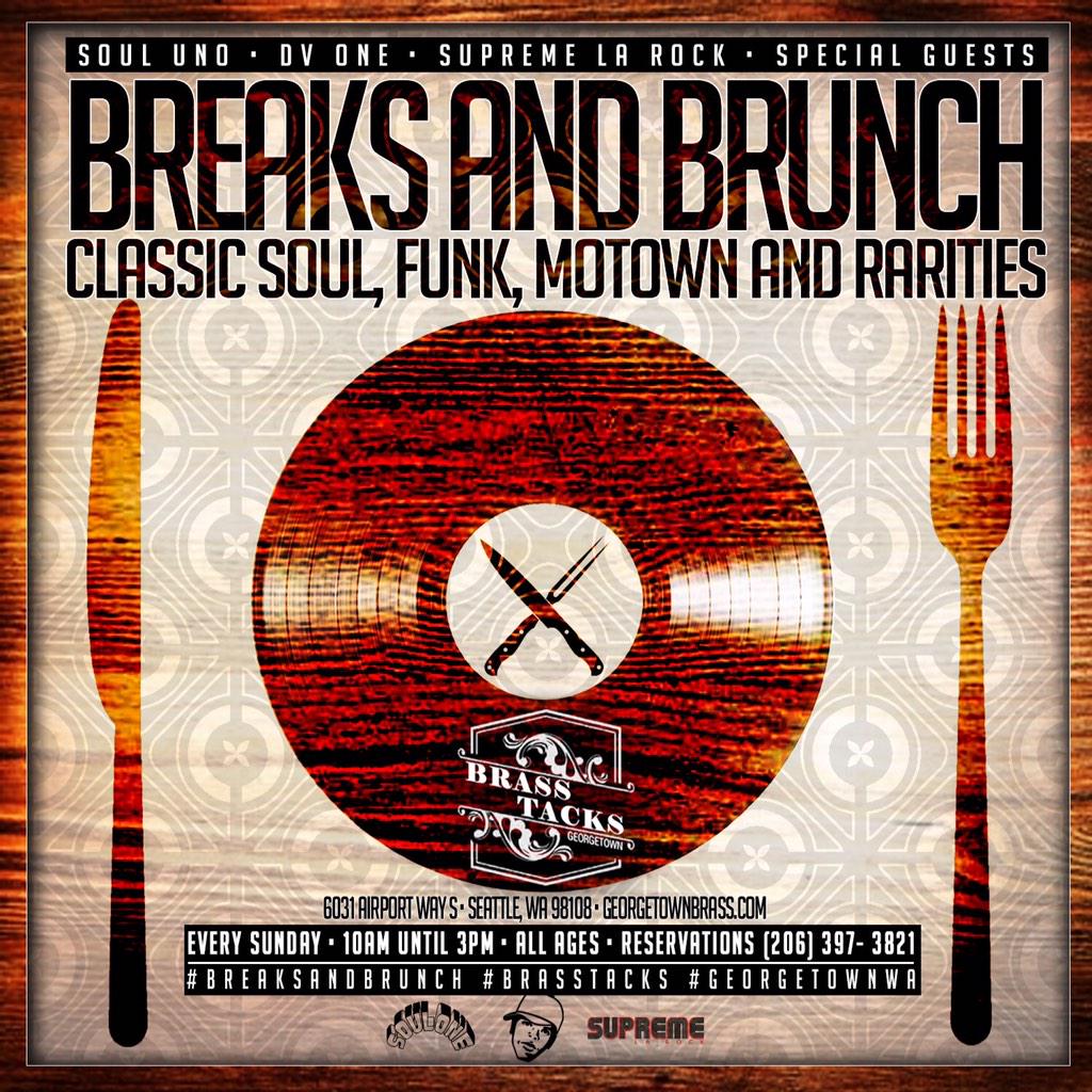 SoulUno's tweet photo. @supremelarock playing all 7" records @georgetownbrass 10am to 3pm #BREAKSANDBRUNCH #GEORGETOWNWA #BRASSTACKS http://t.co/0W1dc7KcZ6