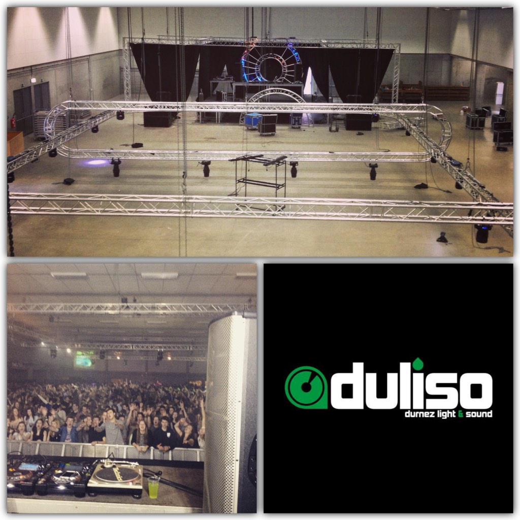 bavo_dep's tweet photo. Weekendje klank &amp; licht opbouw met #Duliso #Aspination ! http://t.co/pxjbZHKCMR