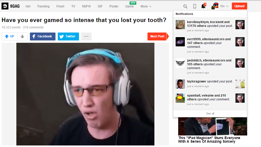 NorwegianFella's tweet photo. @OMGitsfirefoxx @IIJERiiCHOII  Sorry for making #LILTOOF get 16k (and rising) likes on 9GAG. Can you forgive me? http://t.co/8Nezyu8izU