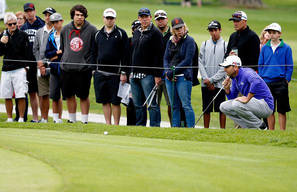 PGATour's tweet photo. Sergio just rolled in a 12-footer at No. 5 to tie Retief Goosen for the NTO lead. Follow: http://t.co/WKHUJXrJSO http://t.co/ynwBHZ6v8q