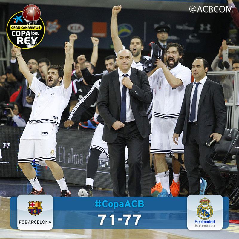 ACBCOM's tweet photo. ¡¡@RMBALONCESTO, CAMPEÓN DE LA #COPAACB!! http://t.co/kRQAdqh6Ex