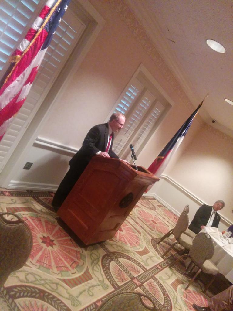 BorderMayor's tweet photo. @kpyeary addresses an enthusiastic group of GOPers at a @TexasGOP event in LaredoTx. #SpreadSomeRed #RedTeam http://t.co/apX8lpIVOf