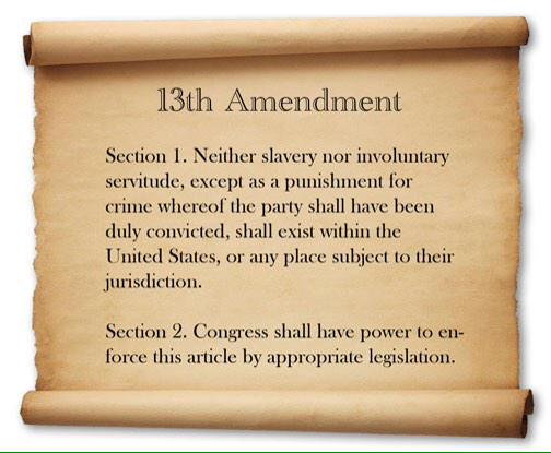 WLGarrisonP4's tweet photo. This has been my favorite amendment since 1865 #abolitionists http://t.co/ntRpywthtv