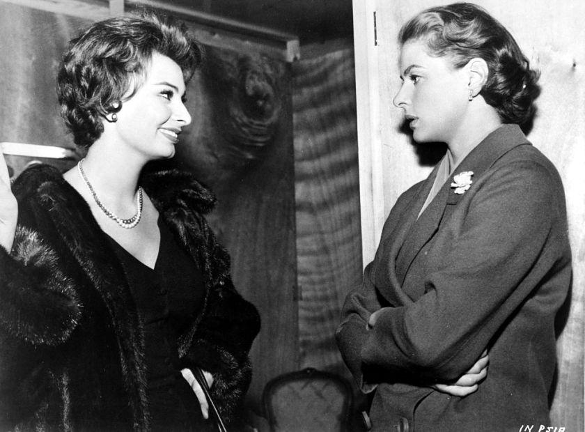 Amazing Historical Photo of Sophia Loren with Ingrid Bergman in 1958 