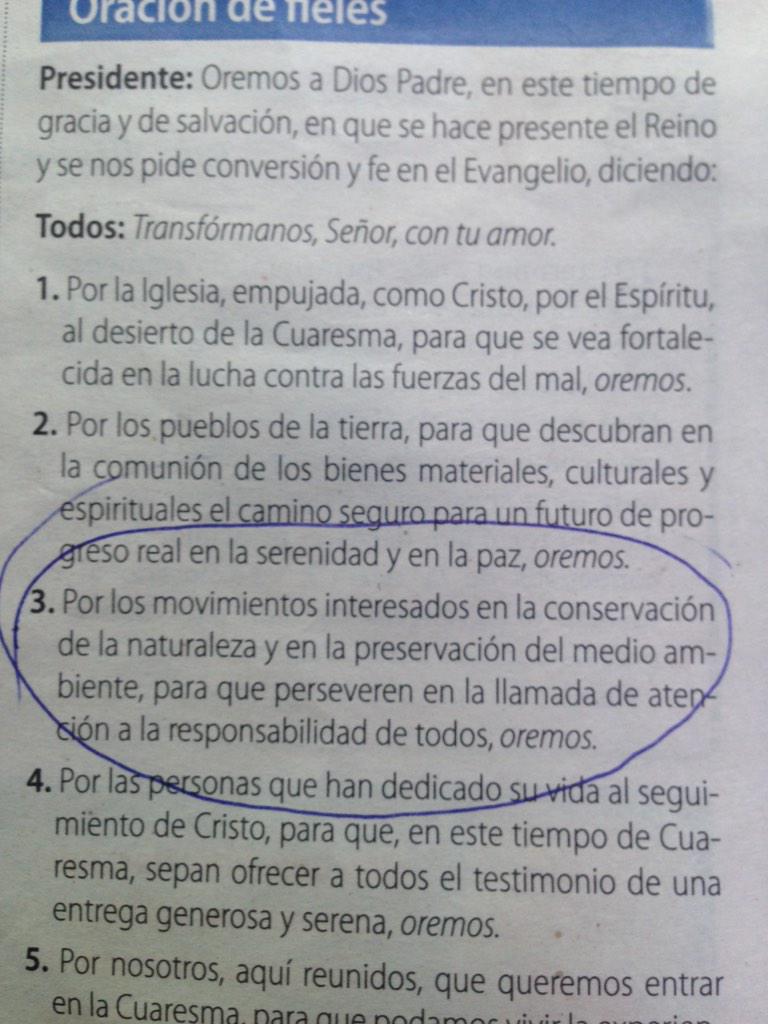 raisabanfield's tweet photo. Hoy la Iglesia Católica pedía que los grupos que defienden la naturaleza, perseveren. Adelante por la Madre Tierra http://t.co/0ujC5Y4Uqo