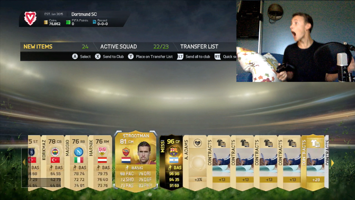 Quadeca's tweet photo. @MomoFifaHD @YouTube no but i did get strootman in a pack http://t.co/rOmreMY0kw