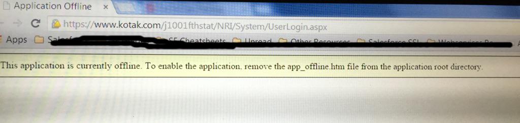 ruchir_patel's tweet photo. Really @KotakBankLtd ? Is that how you do maintenance notification on your banking site? #failIT http://t.co/c7PunFLD6B