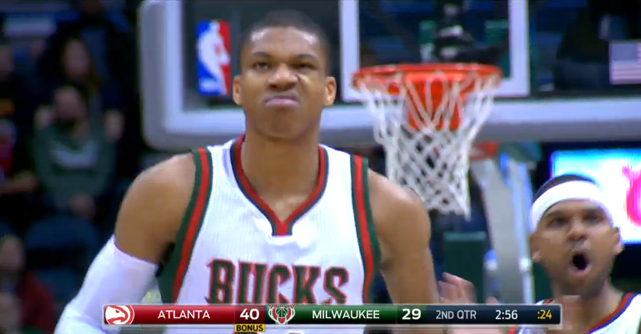 wha1en's tweet image. Giannis #dunkface