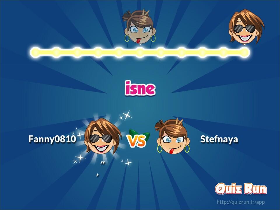 FannyGodart's tweet image. J'ai battu Stéphanie Negrao en 17,11’’ sur Quiz Run ! quizrun.fr/rnS