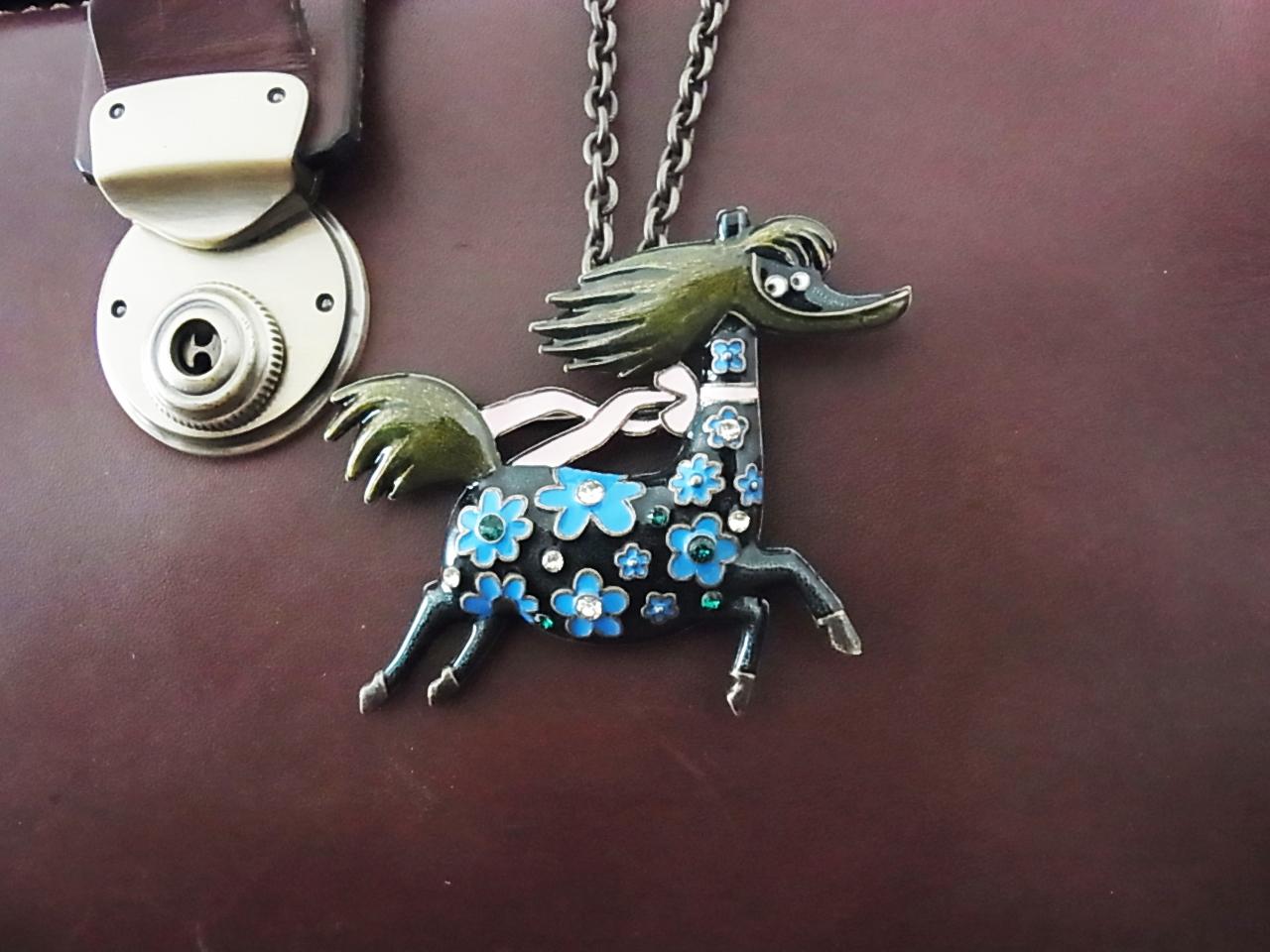 な*し様 ムーミン谷 サーカスの馬のブローチ&ペンダントトップ な*