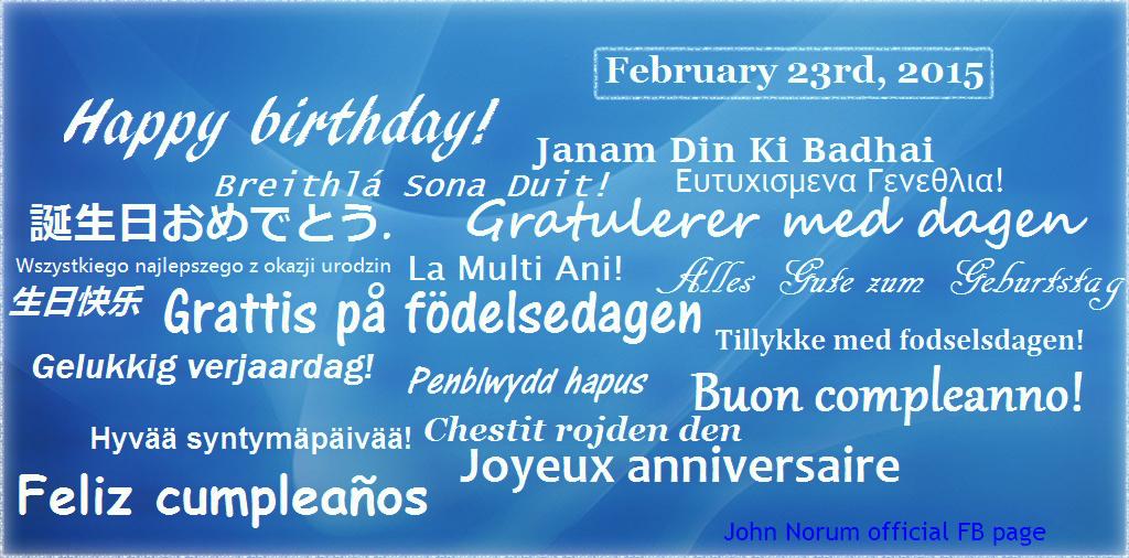 GRATULERER MED DAGEN * GRATTIS PÅ FÖDELSEDAGEN * HAPPY BIRTHDAY GUITAR HERO! Wishing you a wonderful year! /Wm 