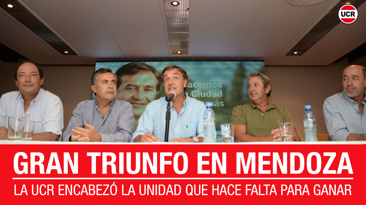 Histórica victoria liderada por el Radicalismo en Mendoza: más del 60%

Impresionante respaldo a @RodySuarez.