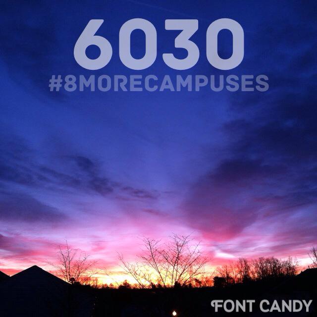 MoranMegs's tweet photo. As of today, more than 6000 people have accepted Jesus as their Savior since we launched! #8morecampuses http://t.co/cn1OE0TLeV